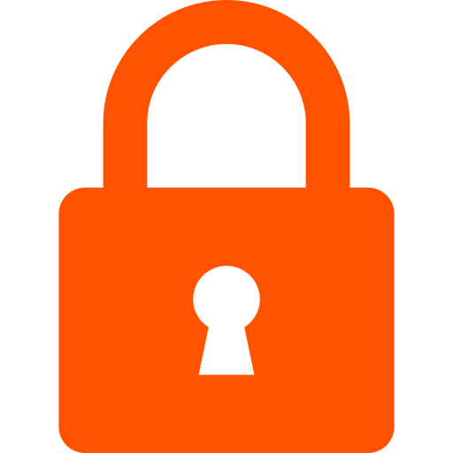 Expertise sécurité Cadenas orange avec une clé symbolisant la sécurité.